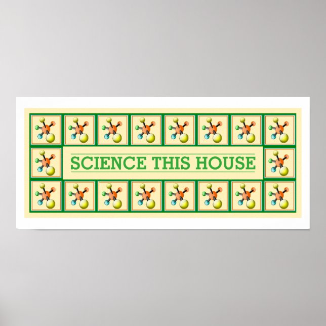 Science Bless this House Funny Inspirational Decor Poster (Framsidan)