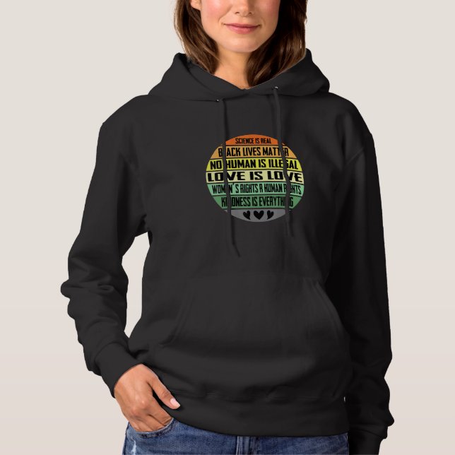Science Blm Humanity Höger Kindness Advocate T Shirt (Framsida)