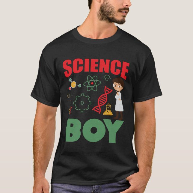 Science Boy I Chemistry T Shirt (Framsida)