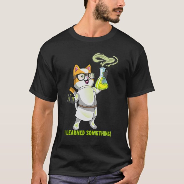 Science Cat Chemistry Cute Cation Pawsitive Elemen T Shirt (Framsida)