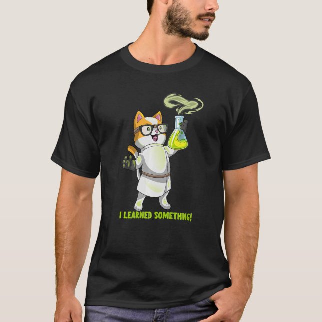 Science Cat Chemistry Cute Cation Pawsitive Elemen T Shirt (Framsida)