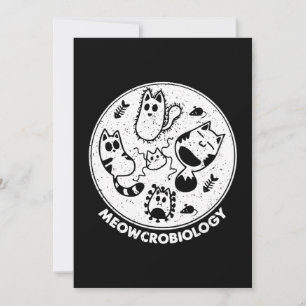 Science Cat Meowcro biology Julkort