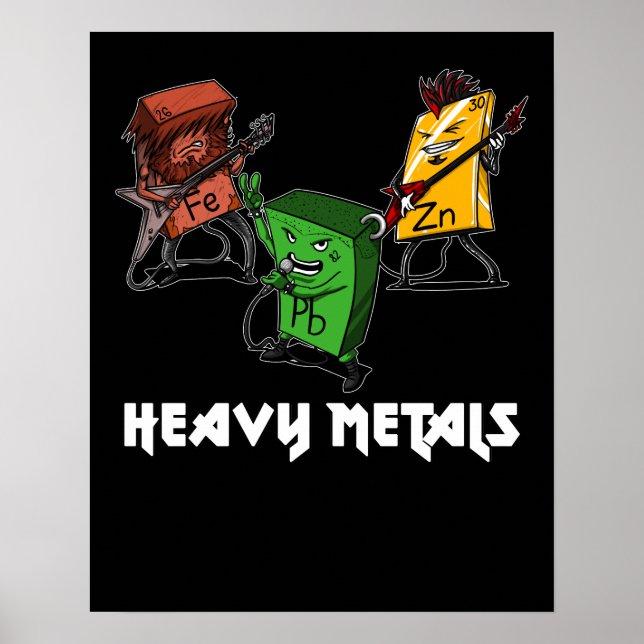 Science Chemistry Heavy Metall Nerd Geek Poster (Framsidan)