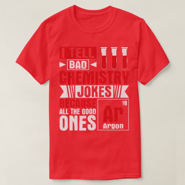 Science Chemistry Inslag Argon Chemist Humor Prem T Shirt (Design framsida)