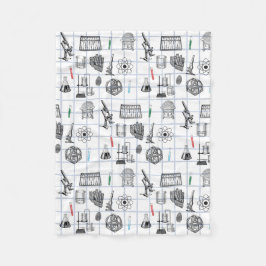 Science Chemistry Scientist Mönster Fleecefilt