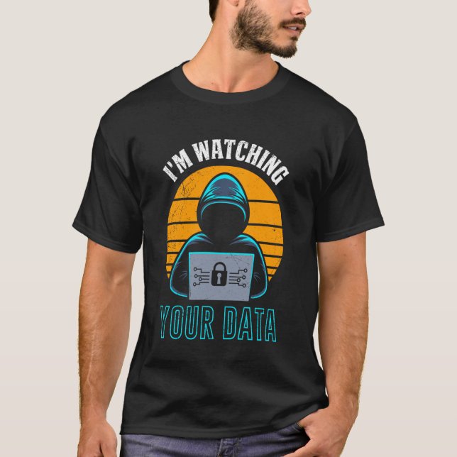 Science Coder Jag Bevakar Dina Data Roliga Nörd Ko T Shirt (Framsida)