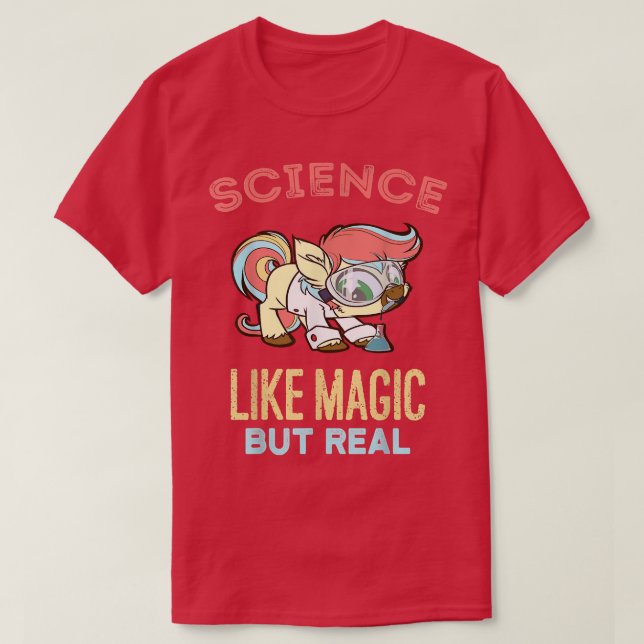 Science Det är som Magic men Real Funny Studenter T Shirt (Design framsida)