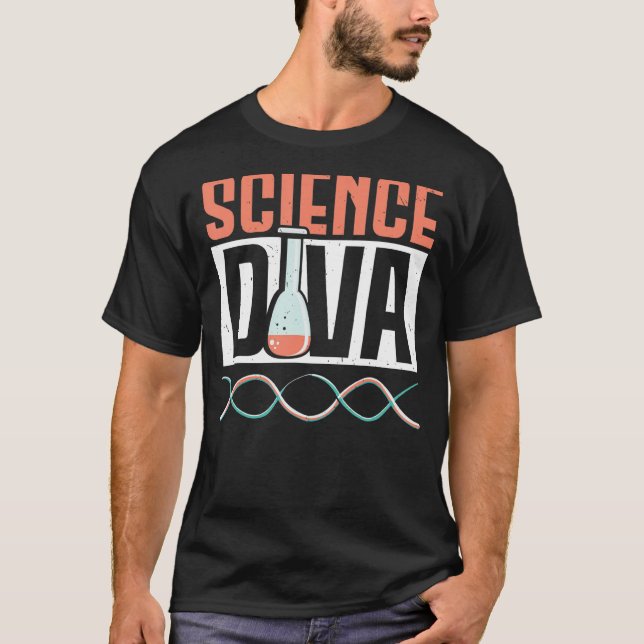 Science Diva Stem Squad Biology Major Steminist T Shirt (Framsida)
