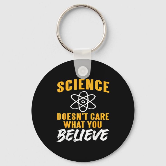 Science Doesn't Care What You Believe Atom Graphic Nyckelring (Framsida)