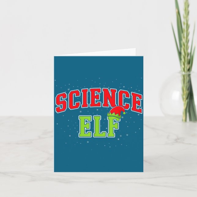 Science Elf Christmas Family Matching Group Xmas S Kort (Framsida)