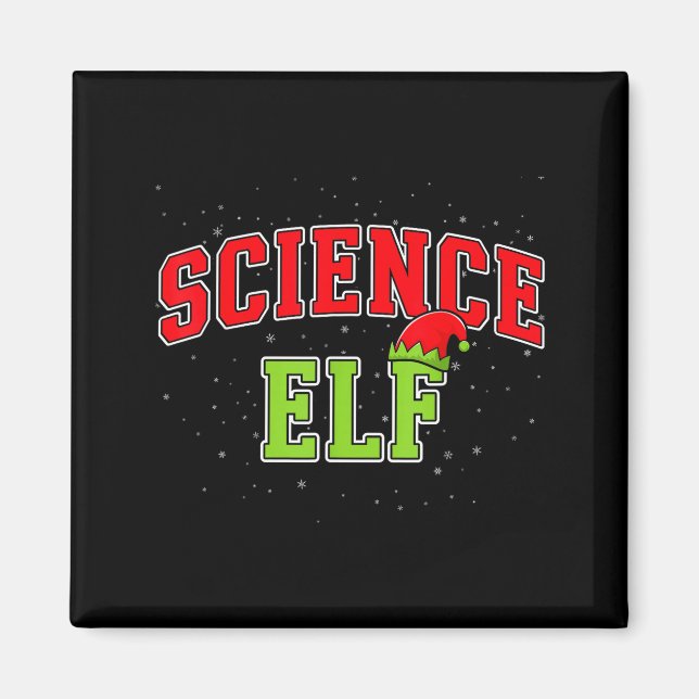 Science Elf Christmas Family Matching Group Xmas S Magnet (Framsidan)