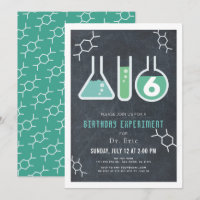 Science Experiment Black Chalkboard Birthday