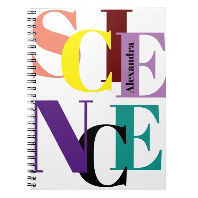 "SCIENCE"-färgad personlig Anteckningsbok (Framsidan)