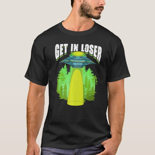 Science fiction Alien Abduction Ufo Alien T Shirt (Framsida)