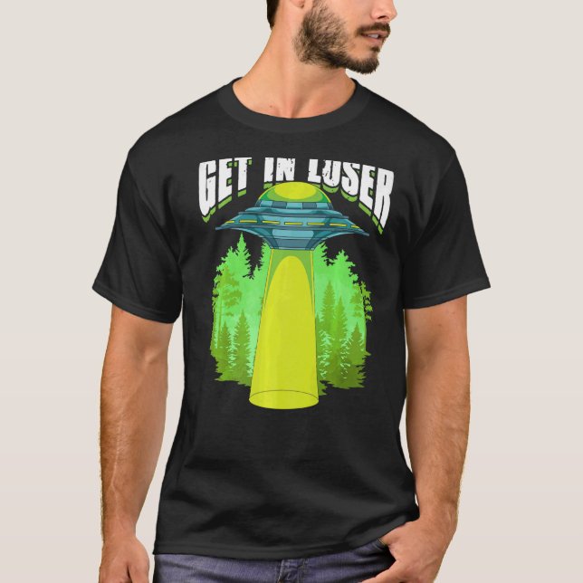Science fiction Alien Abduction Ufo Alien T Shirt (Framsida)