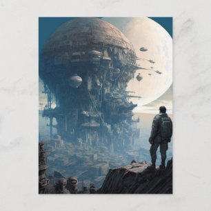 Science fiction Alien City Ligcape Sci Fi Vykort