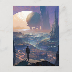 Science fiction Alien City Ligcape Sci Fi Vykort