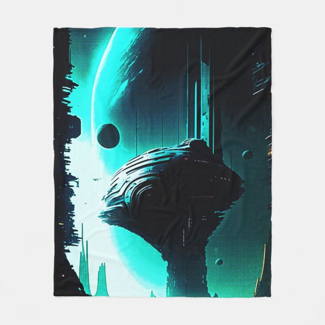 Science fiction Alien liggande 103 Fleecefilt (Framsidan)