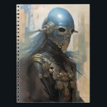 Science fiction Alien Wearing Helmet Mask Anteckningsbok<br><div class="desc">Fantasy,  Sci-fi & Horror art av Lunarium.</div>