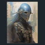 Science fiction Alien Wearing Helmet Mask Anteckningsbok<br><div class="desc">Fantasy,  Sci-fi & Horror art av Lunarium.</div>