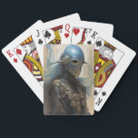 Science fiction Alien Wearing Helmet Mask Casinokort<br><div class="desc">Fantasy Art products by The Lunarium.</div>