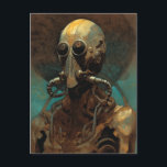 Science fiction Alien Wearing Helmet Mask Vykort<br><div class="desc">Fantasy Art products by The Lunarium.</div>