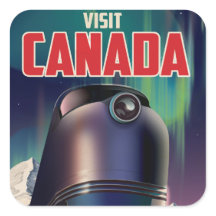 Science fiction Besök Kanada resaffisch