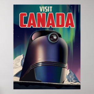 Science fiction Besök Kanada resaffisch Poster