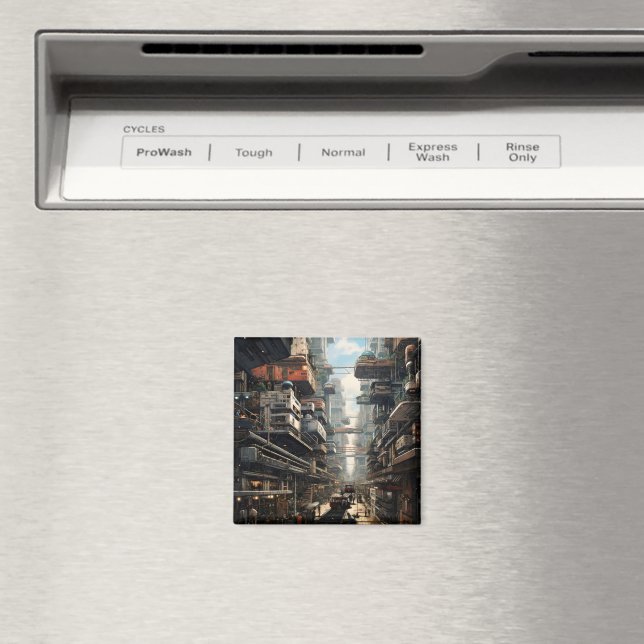 Science fiction City Magnet (In Situ (Dishwasher))