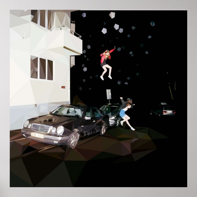 Science fiction efter Brand New Poly Art Poster (Framsidan)