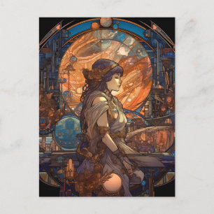 Science fiction Fantasy Sci-Fi Art nouveau Dam Vykort