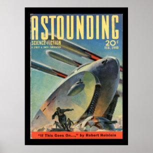 Science fiction_ februari 1940_Pulp Art Poster