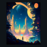 Science fiction Futuristiska City Poster<br><div class="desc">Fantasy,  Sci-fi & Horror art av Lunarium.</div>