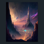 Science fiction Futuristiska City Poster<br><div class="desc">Science fiction Futuristiska City</div>