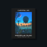 Science fiction Interstellar Cruises Caspar Linjer Canvastryck<br><div class="desc">Ge din vän den här underbara Sci-Fi Art-arbetsytan med en rymdfärgsmålning på en främmande värld. Gå på en mellanliggande kryssning med Caspar Linjer. Besök Alpha Centauri och Gliese. Njut av det exotiska livet i Phobos Port.</div>