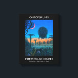 Science fiction Interstellar Cruises Caspar Linjer Canvastryck<br><div class="desc">Ge din vän den här underbara Sci-Fi Art-arbetsytan med en rymdfärgsmålning på en främmande värld. Gå på en mellanliggande kryssning med Caspar Linjer. Besök Alpha Centauri och Gliese. Njut av det exotiska livet i Phobos Port.</div>