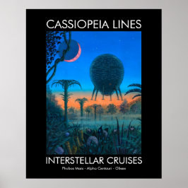 Science fiction Interstellar Cruises Caspar Linjer Poster