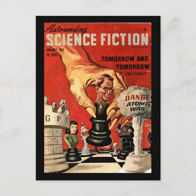 Science fiction_ januari 1947_Pulp Art Vykort (Framsida)