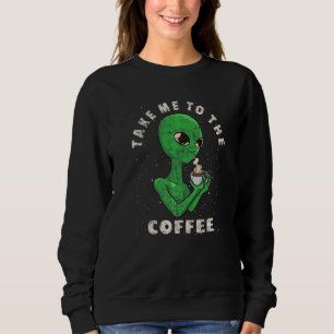 Science Fiction Kaffe Grafisk Utomjording Dricke T Shirt