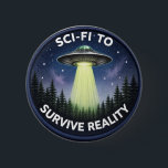 Science Fiction Knapp<br><div class="desc">Originalillustration Whimsical Hiss ©</div>