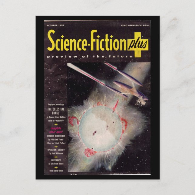 Science fiction Plus 1953-10_Pulp Art Vykort (Framsida)
