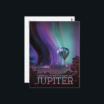 Science Fiction-reseannons, Planet Jupiter Vykort<br><div class="desc">Science fiction-resor vykort kan inspirera och lyfta dig genom att påminna dig om alla de fantastiska platser och saker som universum har i beredskap för oss. Från artificiell intelligens och undervattensstäder till Mars-kolonier och interstellära resor visar de det obegränsade potentialen hos science fiction och mänskliga äventyr. Oavsett om du gillar...</div>