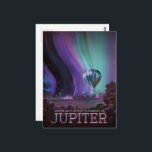 Science Fiction-reseannons, Planet Jupiter Vykort<br><div class="desc">Science fiction-resor vykort kan inspirera och lyfta dig genom att påminna dig om alla de fantastiska platser och saker som universum har i beredskap för oss. Från artificiell intelligens och undervattensstäder till Mars-kolonier och interstellära resor visar de det obegränsade potentialen hos science fiction och mänskliga äventyr. Oavsett om du gillar...</div>