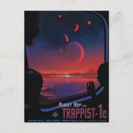 Science Fiction-reseannons, Planet Trapist-1e Vykort