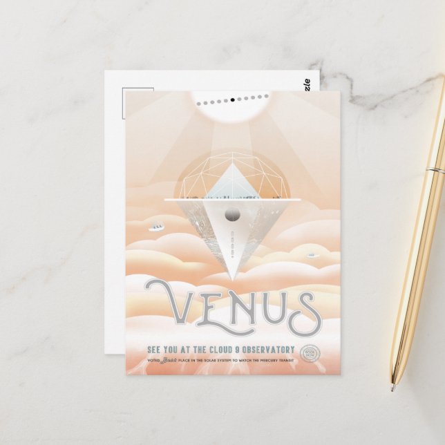 Science Fiction-reseannons, Planeten Venus Vykort (Fram/Back In Situ)