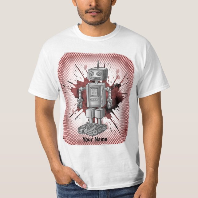 Science fiction robot sju t shirt (Framsida)