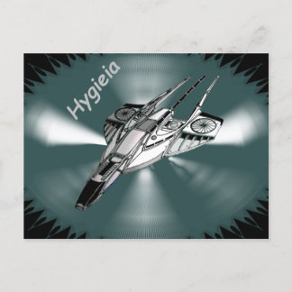 Science fiction-rymdskepp vykort
