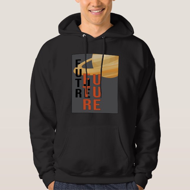 Science fiction Space Ufo Alien Sci-Fi Funny Gift Hoodie (Framsida)