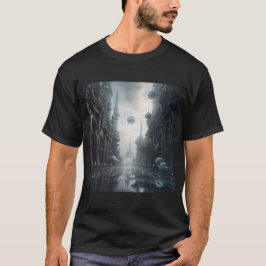 Science fiction-stad och sfär t shirt