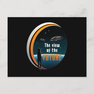 Science fiction Ufo Space Alien Sci-Fi Funny Gift Vykort
